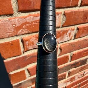 Silver Sheen Obsidian Ring